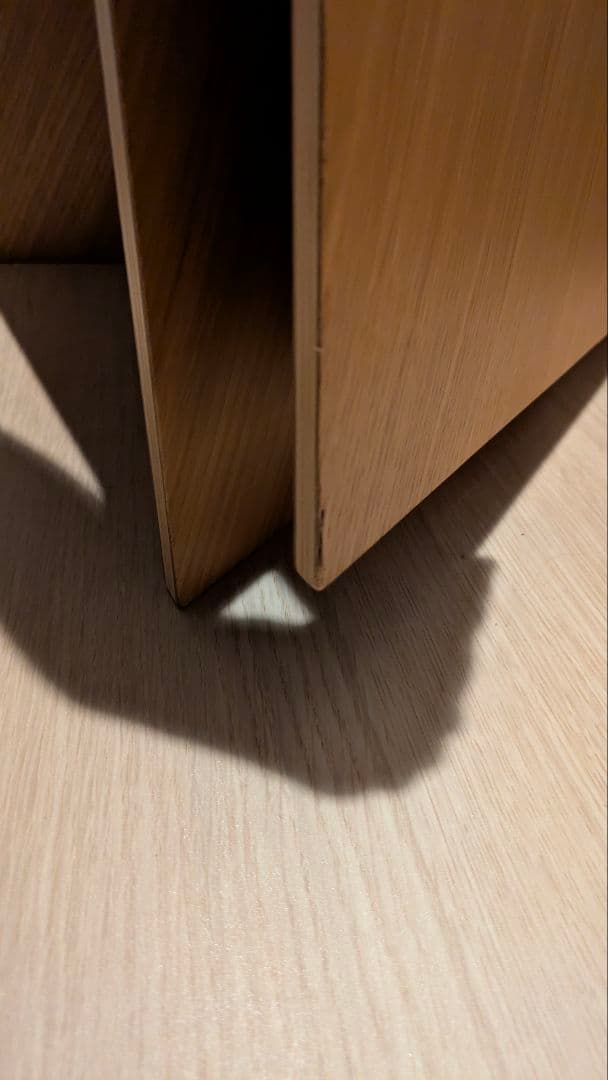 無印良品　オーク　木製三角形　ローテーブル