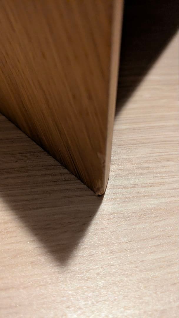 無印良品　オーク　木製三角形　ローテーブル