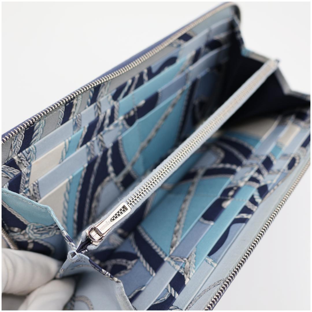 エルメス アザップ シルクイン ロング ブルーネイビー エプソン D刻印 箱付