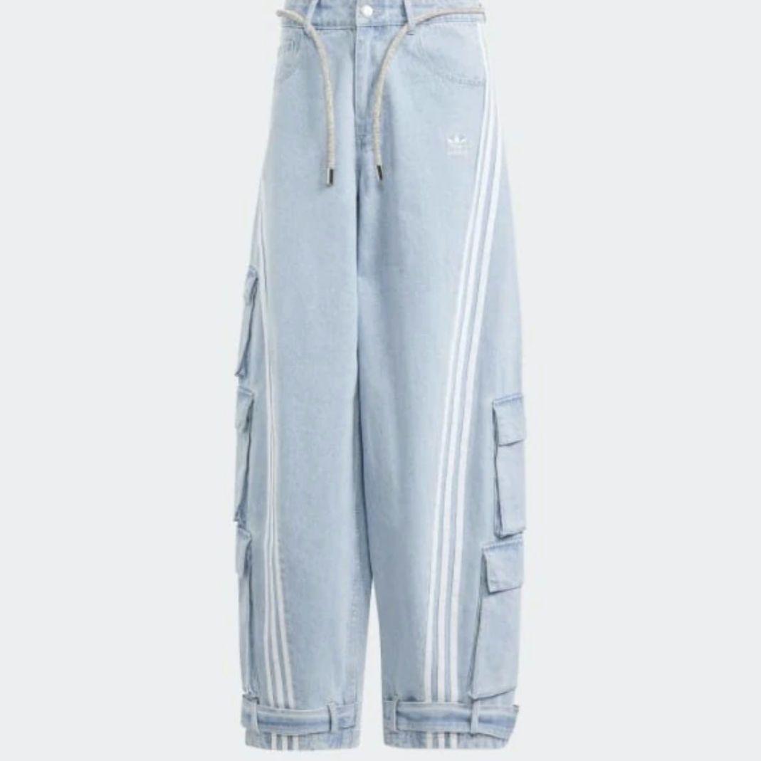 レディース Adilenium デニムカーゴパンツ　クリアブルー 26インチ