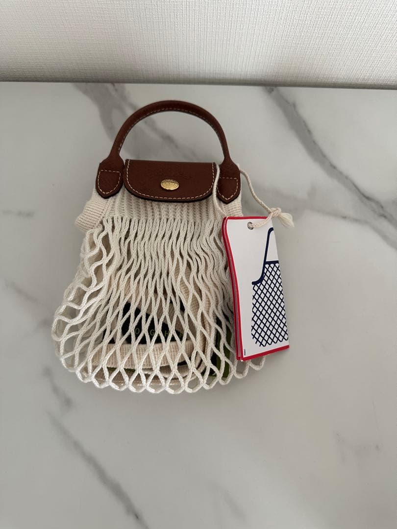 LONGCHAMP ネットバッグ エクリュ