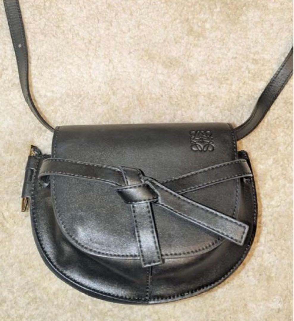 ロエベ　ゲート　黒 ショルダー　バッグ