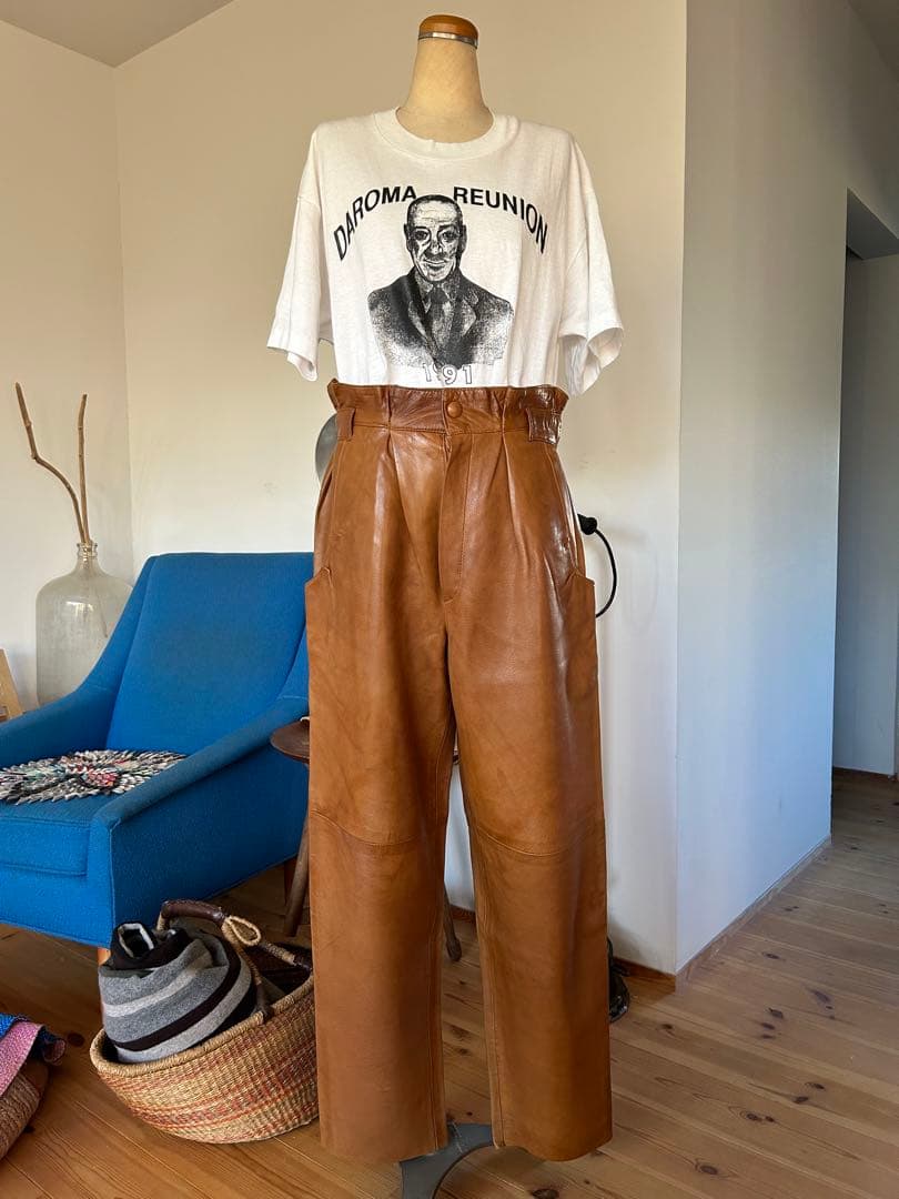 ビンテージ　レザーパンツ　革パンツ