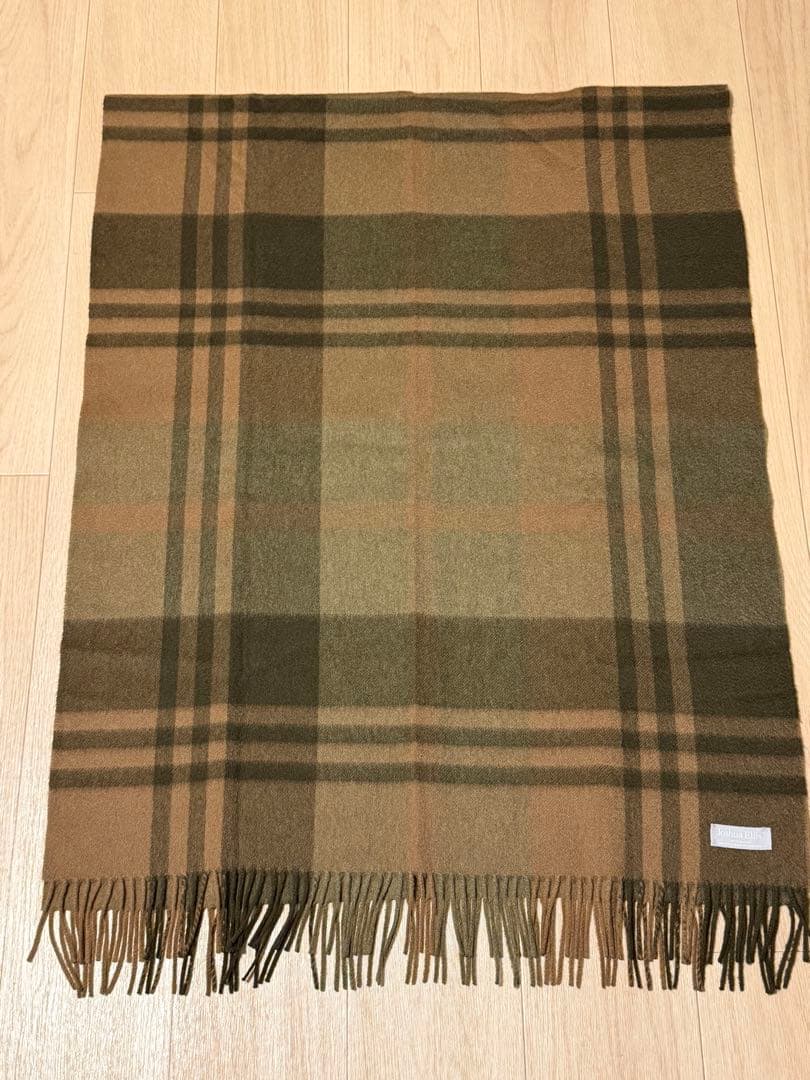 【Joshua Ellis】カシミヤ100% 大判ストール ブラウン