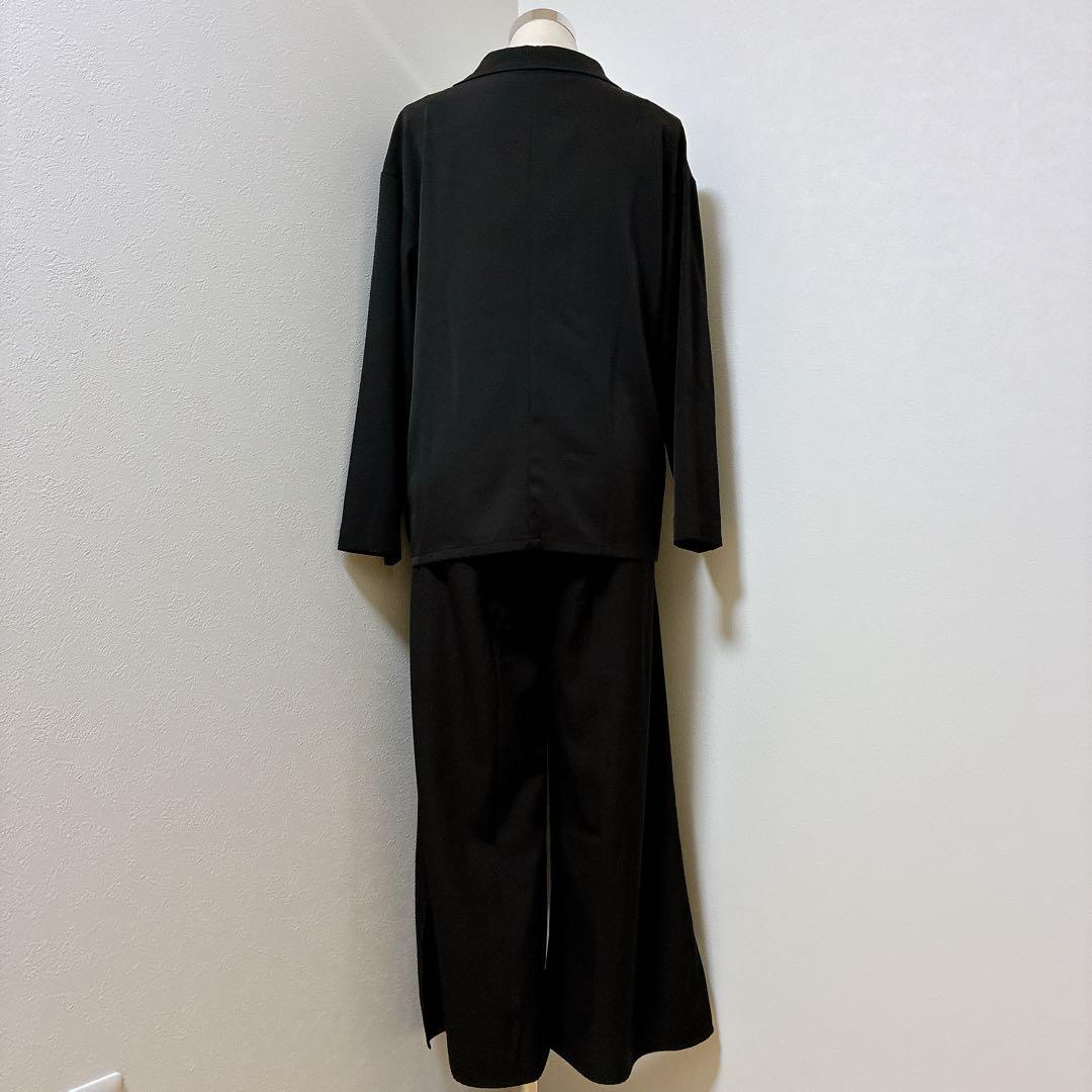 ニアナ　ブラックプラクティカルセットアップジャケット パンツドレスオールインワン