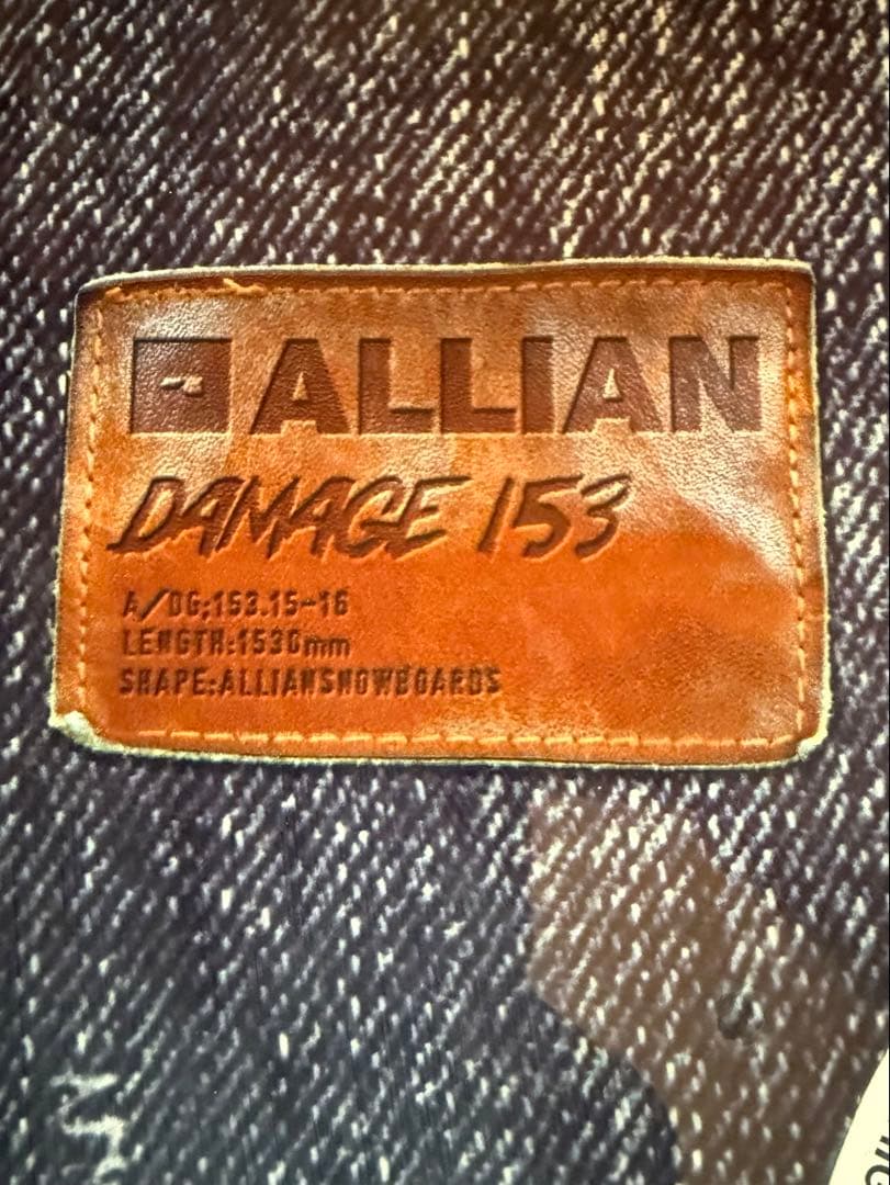 ALLIAN DAMAGE 153 スノーボード