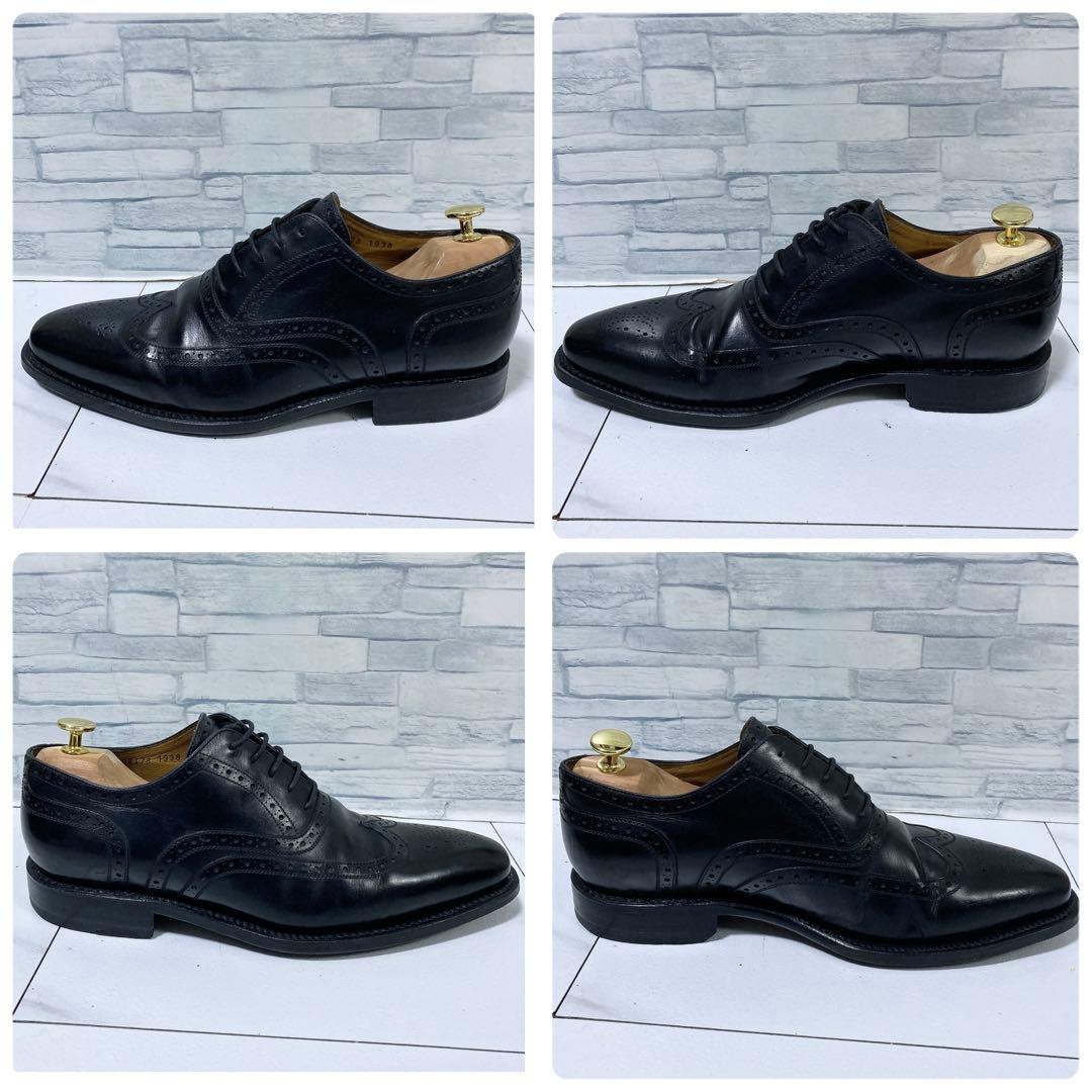 名作 ジャランスリワヤ ビジネスシューズ 本革 ウィングチップ 黒 9 27.5