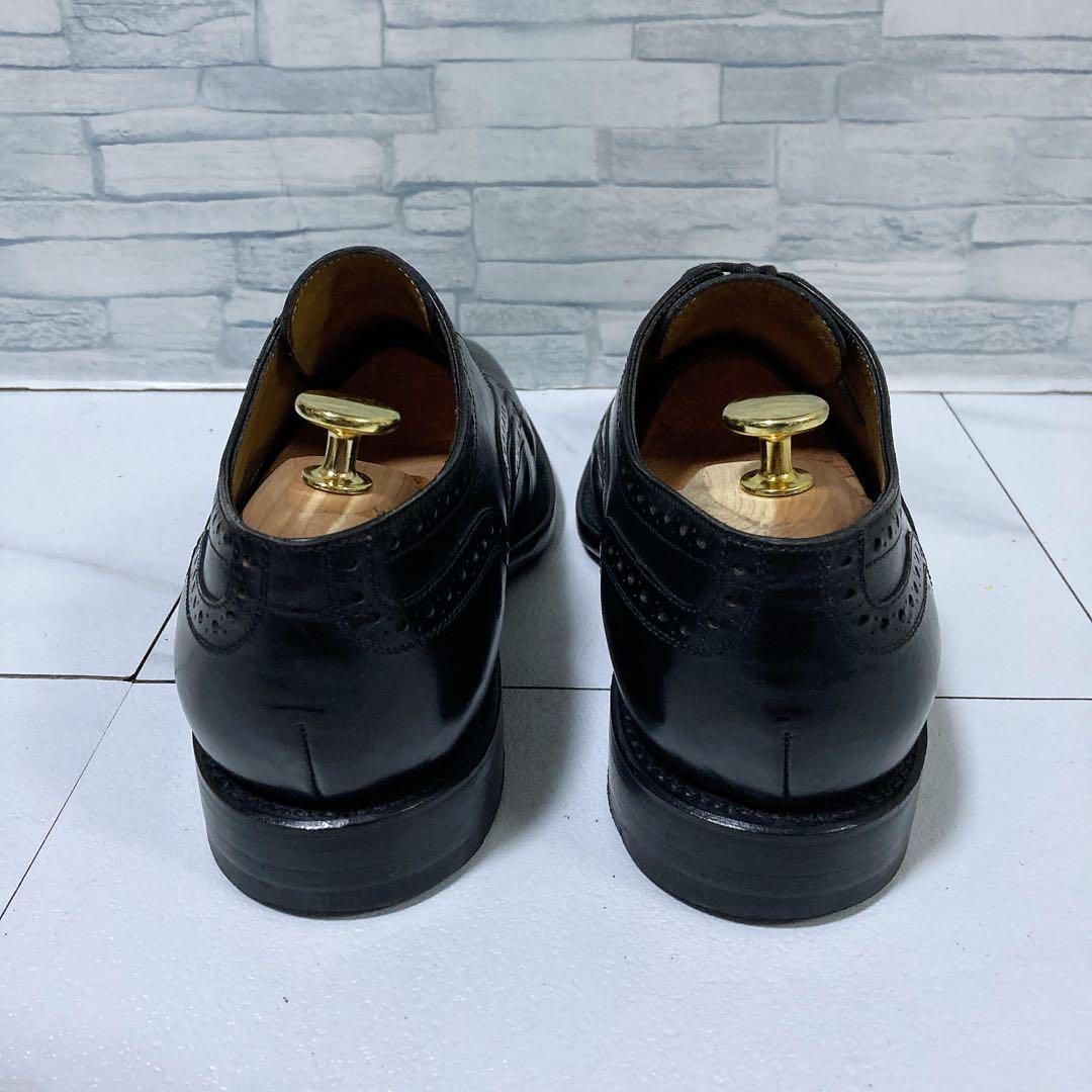 名作 ジャランスリワヤ ビジネスシューズ 本革 ウィングチップ 黒 9 27.5