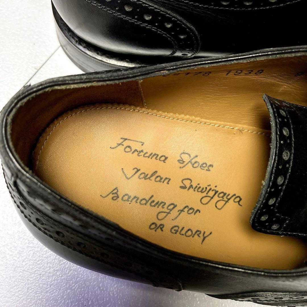 名作 ジャランスリワヤ ビジネスシューズ 本革 ウィングチップ 黒 9 27.5