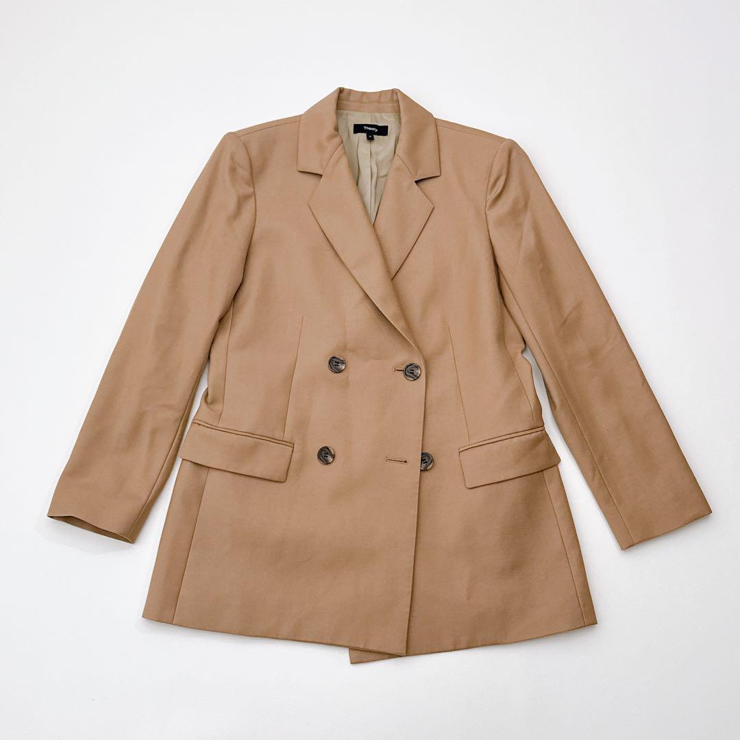 23AW theory ダブル ジャケット Sleek Flannel Slim