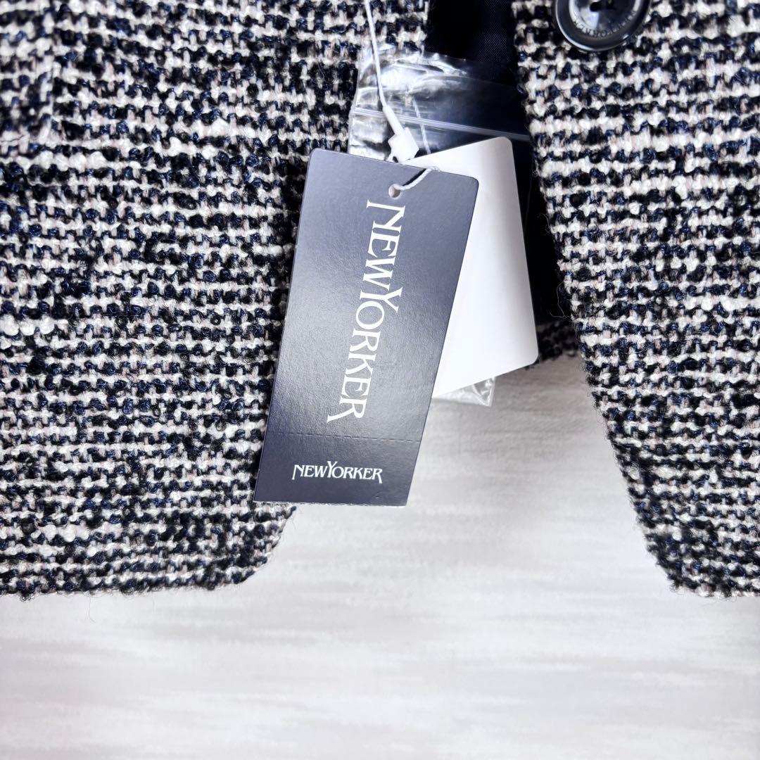 新品未使用❗️NEWYORKER ニューヨーカー　ツイード　ノーカラージャケット