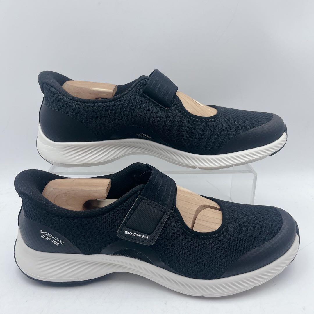 美品✨スケッチャーズ スリップインズ メリージェーン スニーカー 黒 25cm