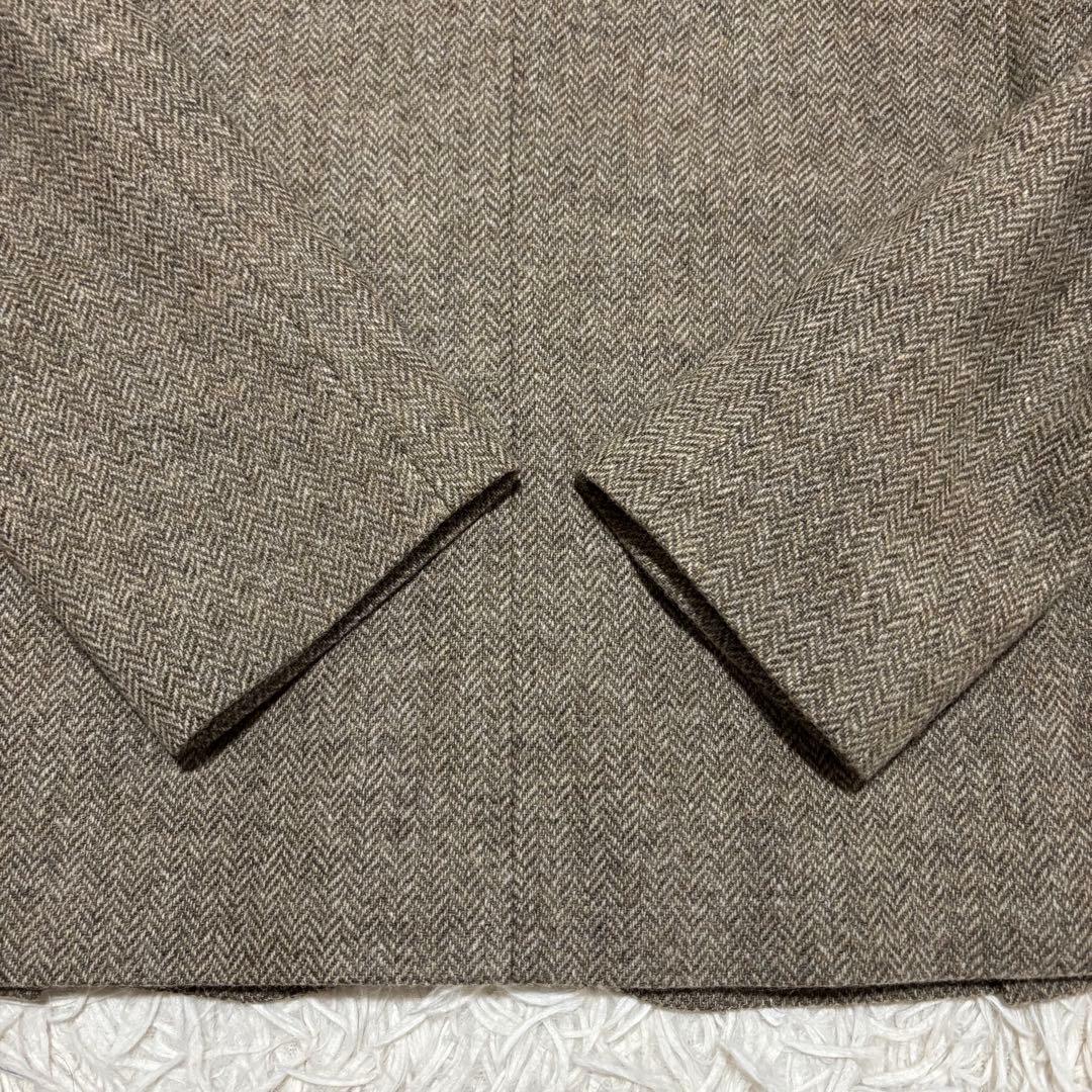 美品 エトネ セットアップスーツ MOON ツイード ヘリンボーン 2B 本切羽