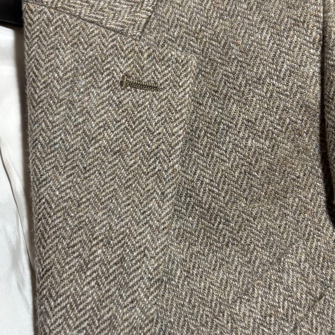 美品 エトネ セットアップスーツ MOON ツイード ヘリンボーン 2B 本切羽