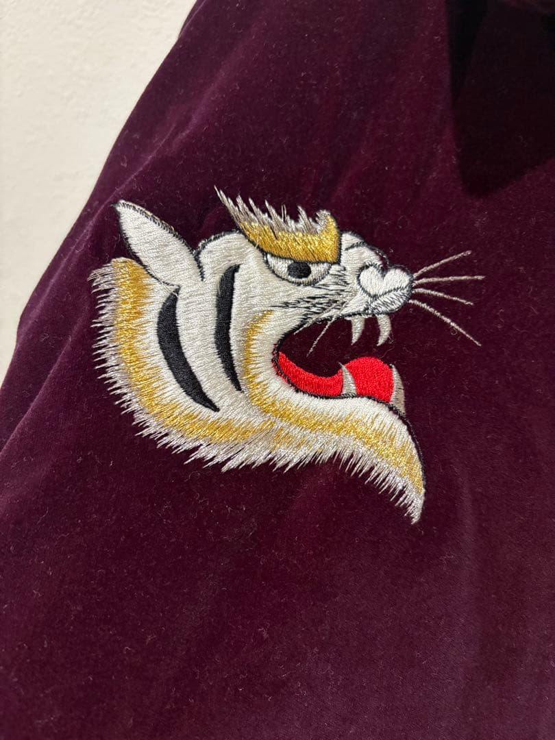 値下げ可能　BOURBON HOUSE ベロアスタジャン00s 刺繍