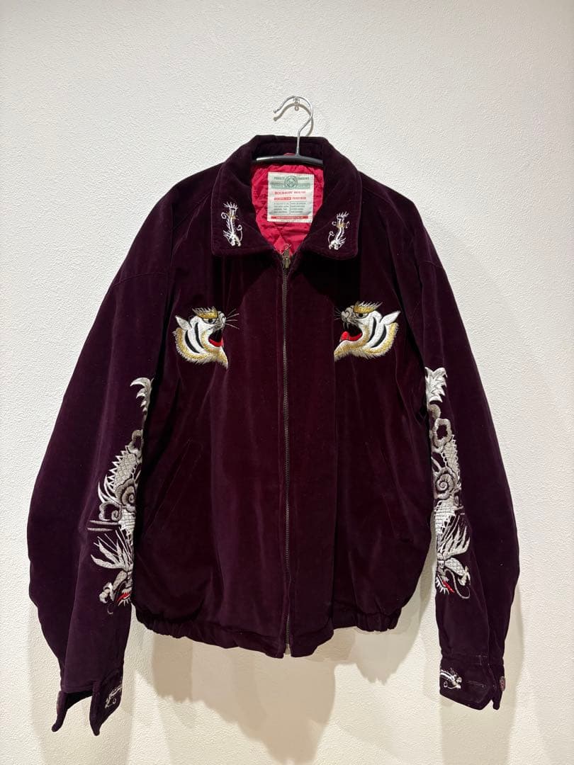 値下げ可能　BOURBON HOUSE ベロアスタジャン00s 刺繍