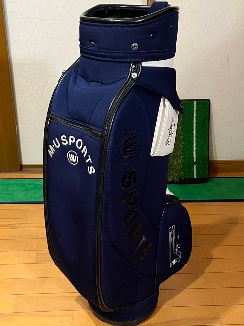 使用感極小　M.U SPORTS ネイビー キャディバッグ　レディース　ウエサコ