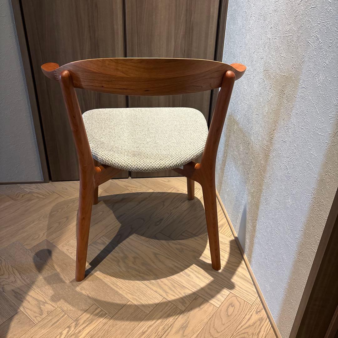 ゆうこ【美品】ナガノインテリア　ダイニングチェアブラックチェリー