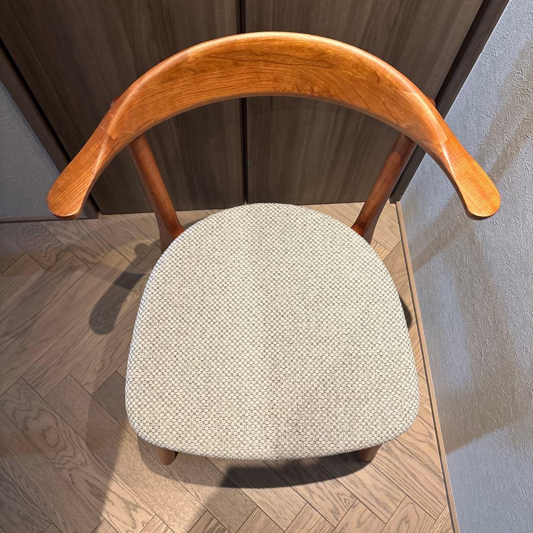 ゆうこ【美品】ナガノインテリア　ダイニングチェアブラックチェリー