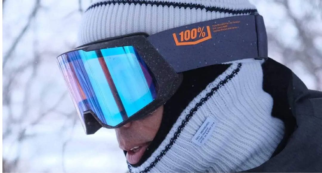 100% パープルレンズ ゴーグル ケース付き