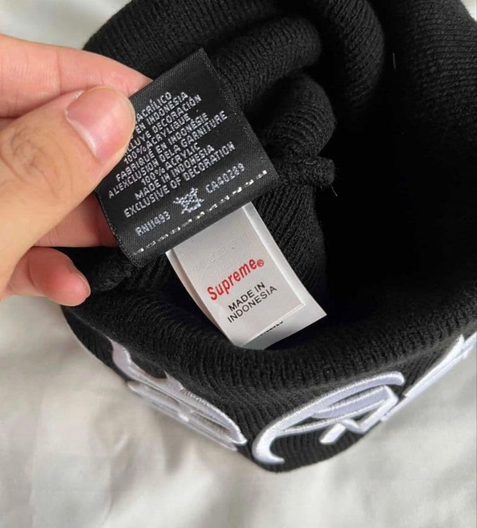 Supreme 刺繍ロゴ ニット帽