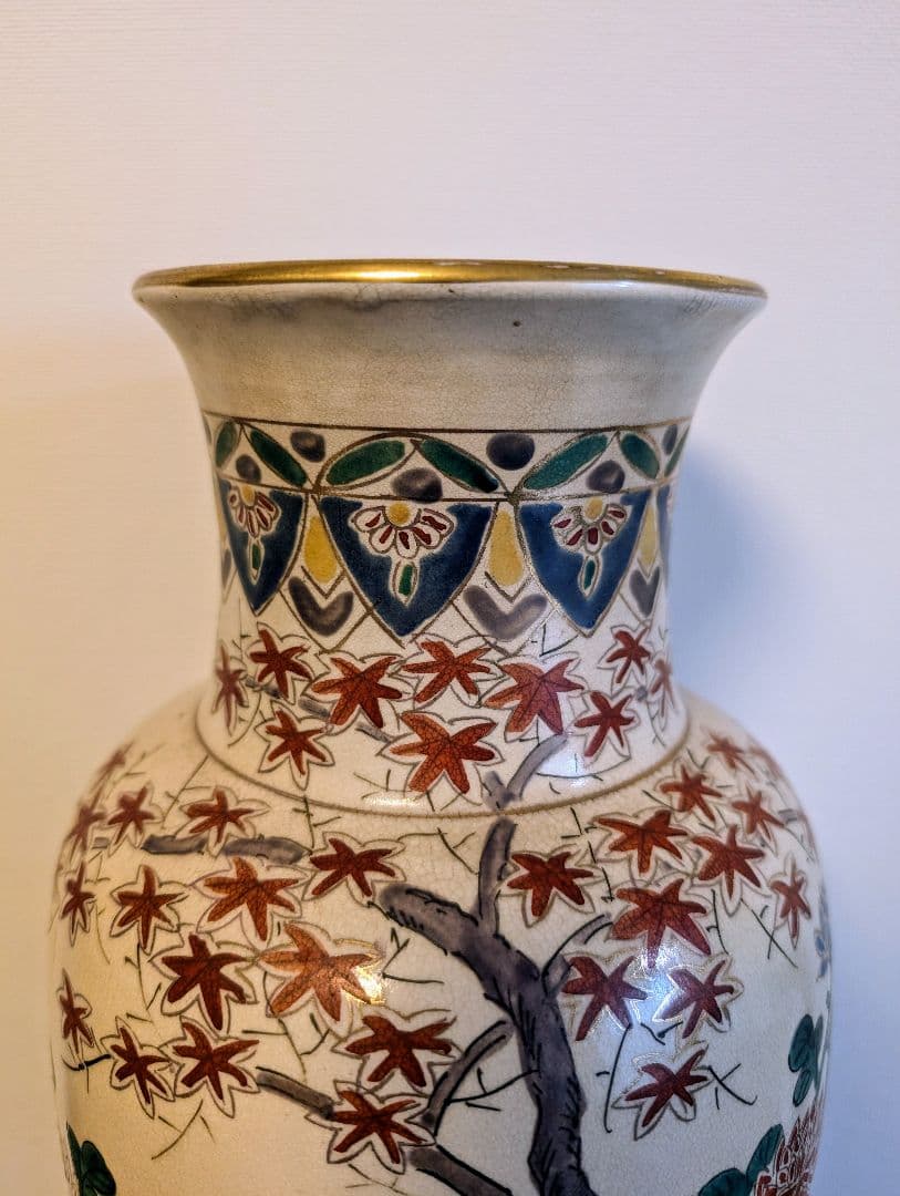 薩摩焼　寿官　沈寿官　大花瓶　古作　骨董　陶芸