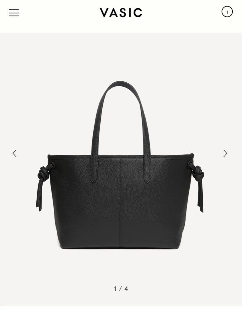 【美品】VASIC SIGN MINI ブラック　トートバッグ