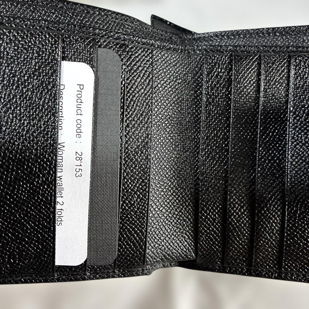 ✨新品・未使用✨BVLGARI (レディース•メンズ)ブラック 二つ折り財布