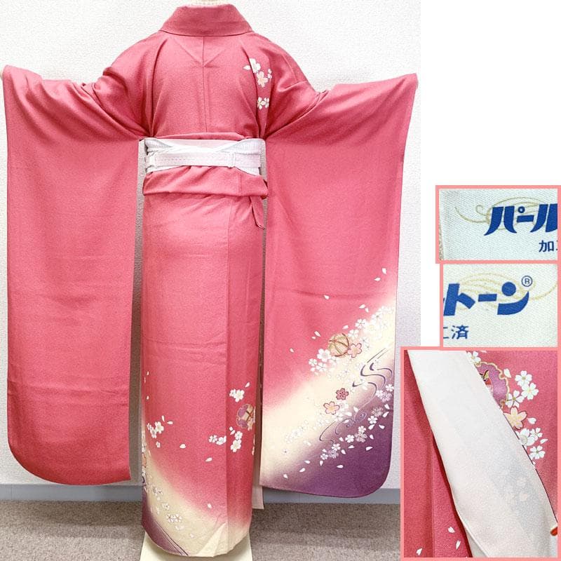 502z31,501y7,小物類☆可愛い！振袖 金駒刺繍 桜 うさぎ☆美品