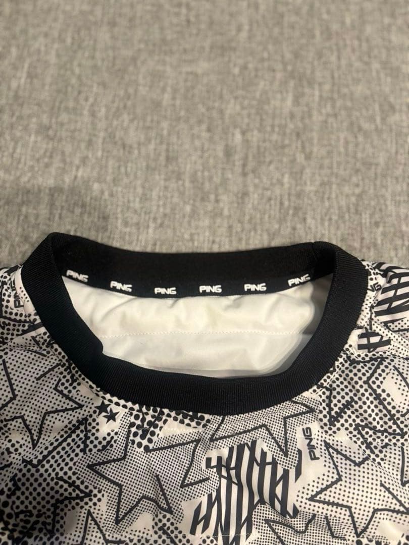 PING メンズウエア　中綿スニード　プルオーバー　星柄ジャケット Lサイズ