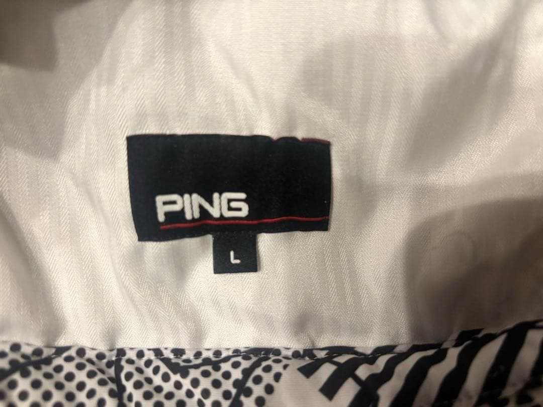 PING メンズウエア　中綿スニード　プルオーバー　星柄ジャケット Lサイズ