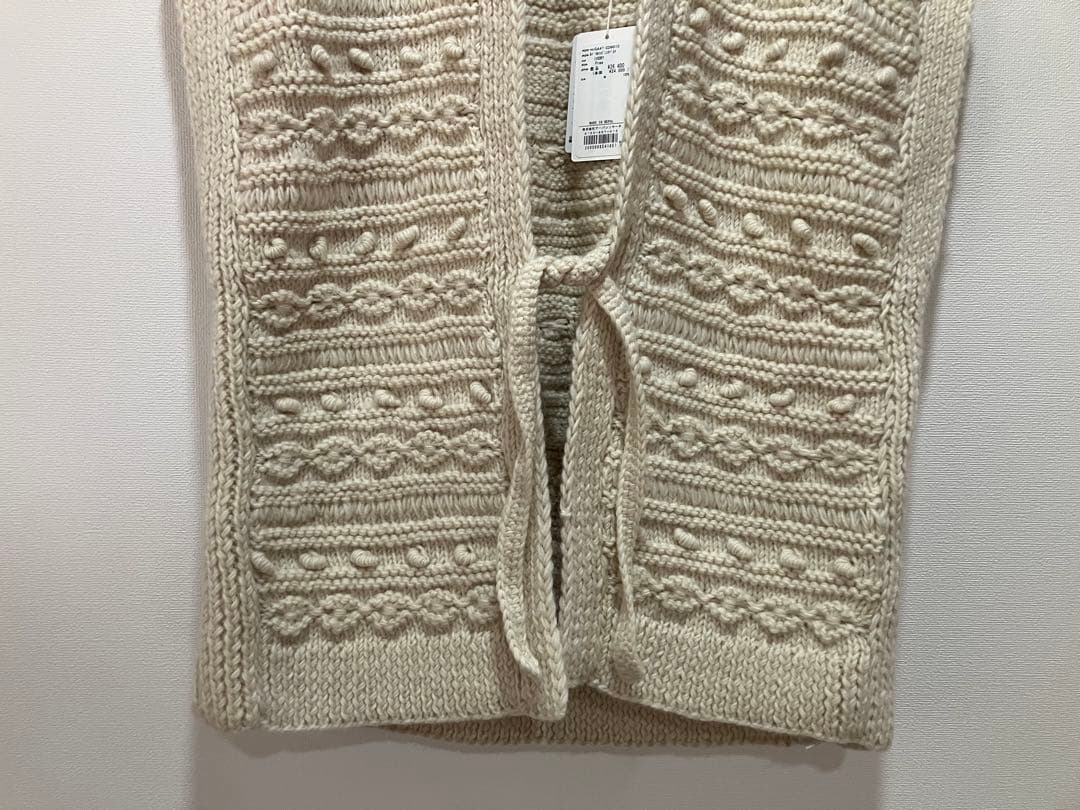 かぐれ　ネパールハンドニットベスト　アイボリー