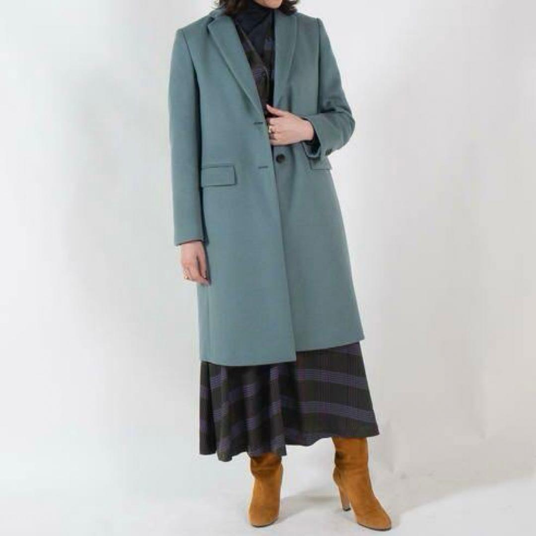 【美品】トゥモローランドTOMORRWLAND☆ウールカシミヤ チェスターコート