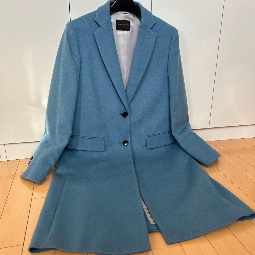 【美品】トゥモローランドTOMORRWLAND☆ウールカシミヤ チェスターコート