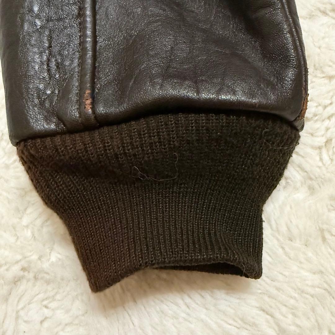 AVIREX A-2 フライトジャケット 本革 レザー Sサイズ ブラウン