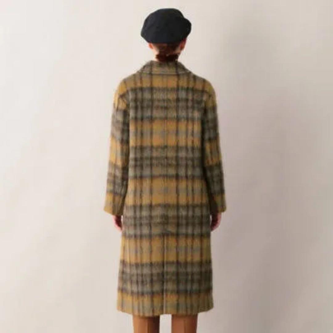 極美品 マッキントッシュ　フィロソフィー　モヘアシャギー　ダブルチェスターコート