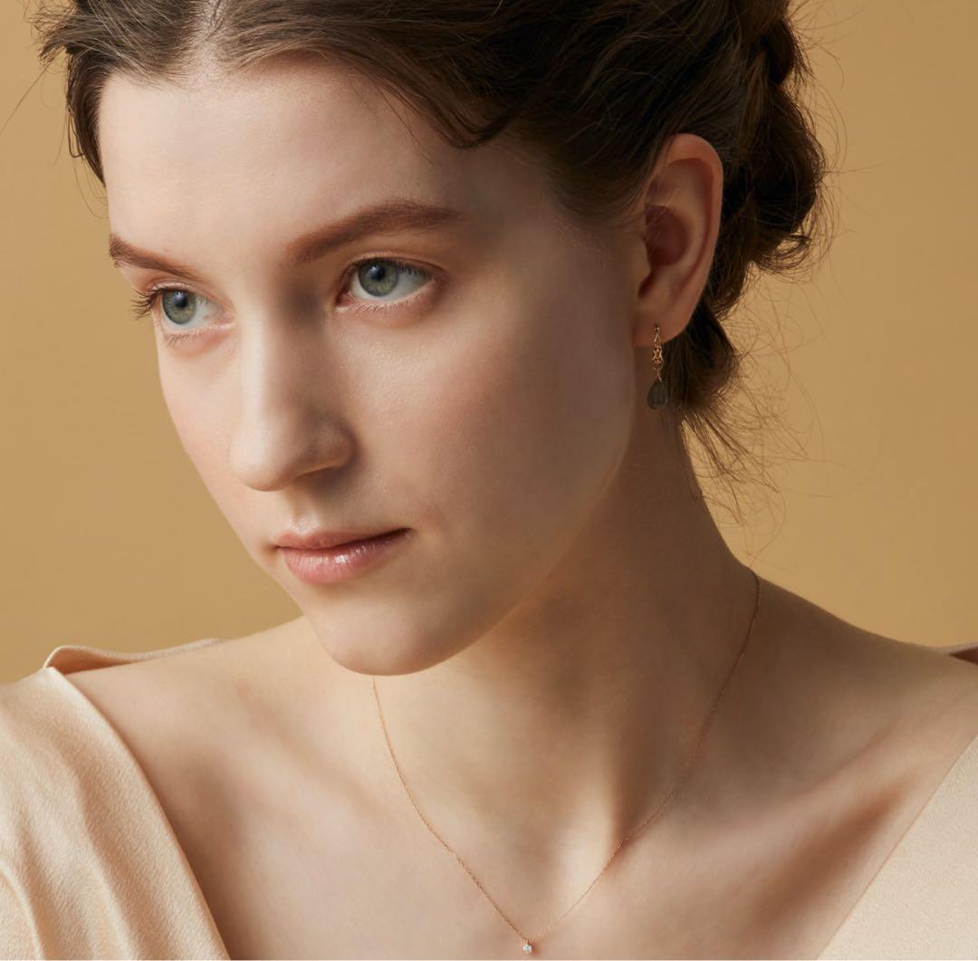 アガット　希少石タンザナイト　ピアスチャーム