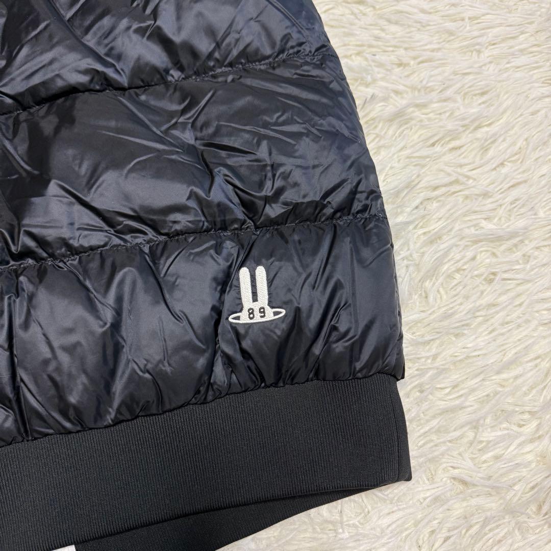 【パーリーゲイツ】極美品 ダウンベスト ブラック 刺繍 0サイズ レディース