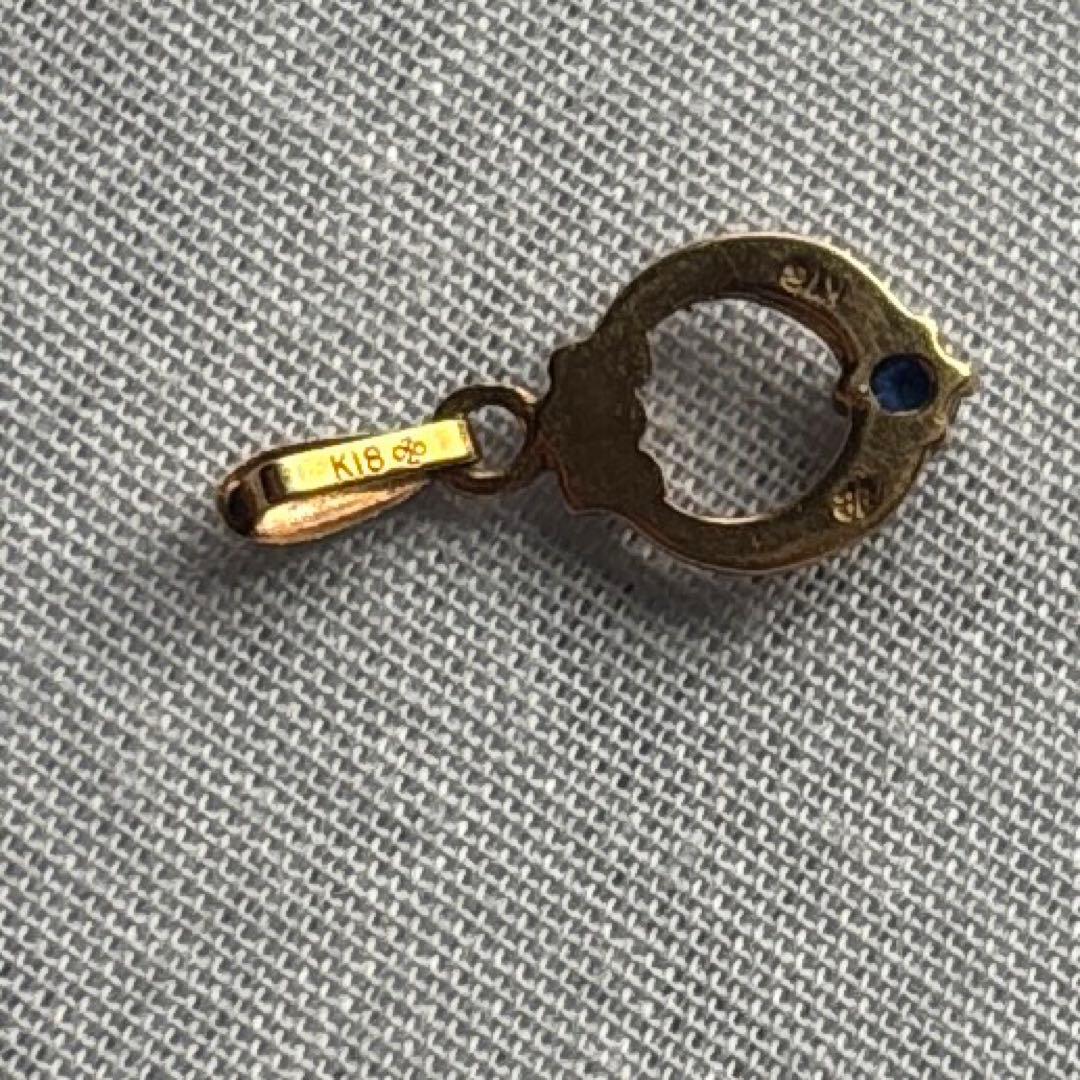 K18 18金　ペンダント　ネックレス　サファイア