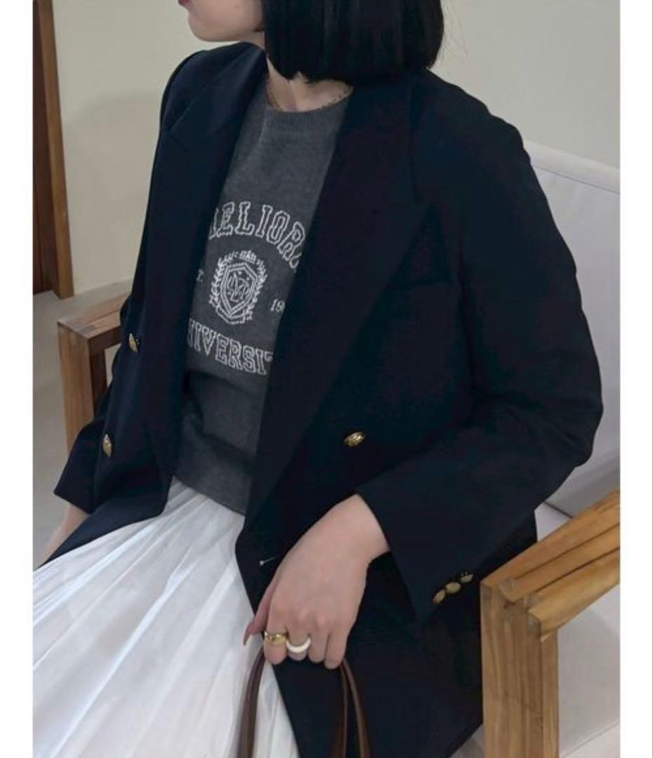 Mila Owe金釦ダブルブレストブレザー