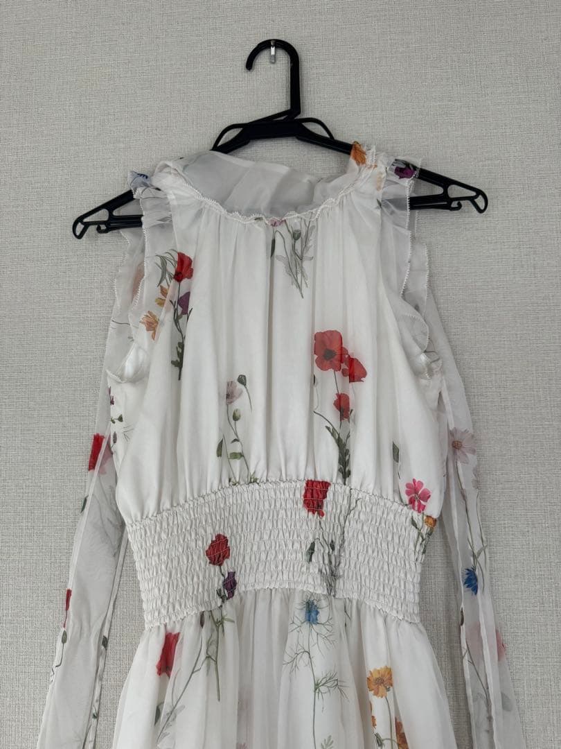 SNIDEL バックリボンシフォンワンピース