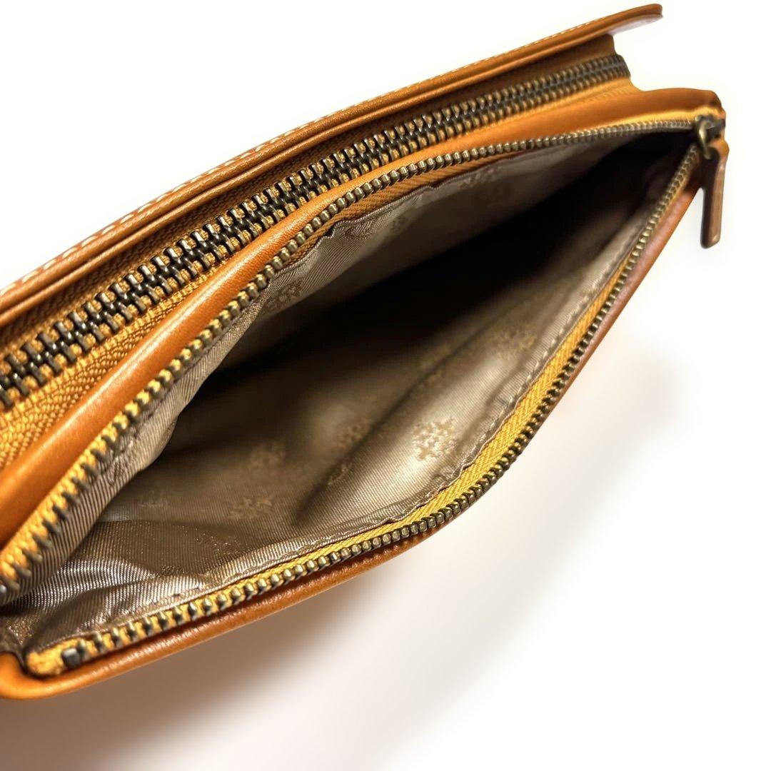 A 新品 ダコタ 小銭入れ付き 長財布 ラウンドファスナー トリコローレ