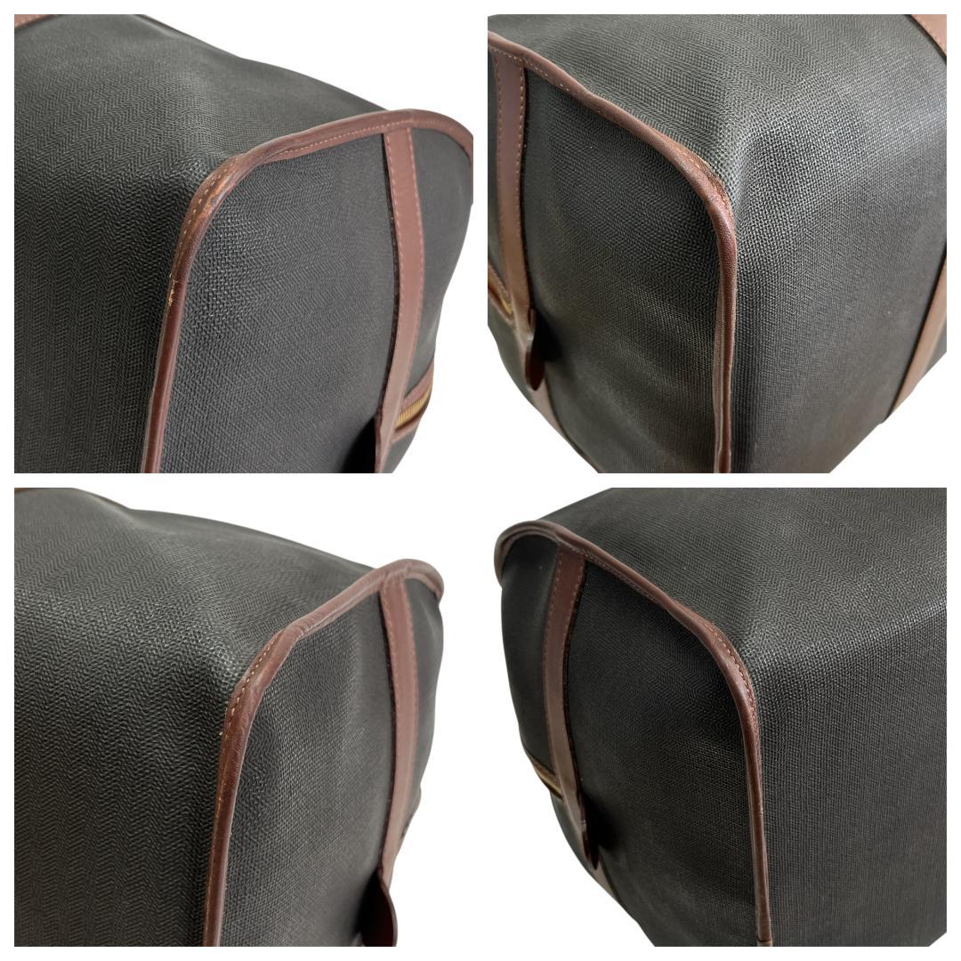 美品 ダンヒル ボストンバッグ ブラウン ゴールド金具 大容量 旅行バッグ