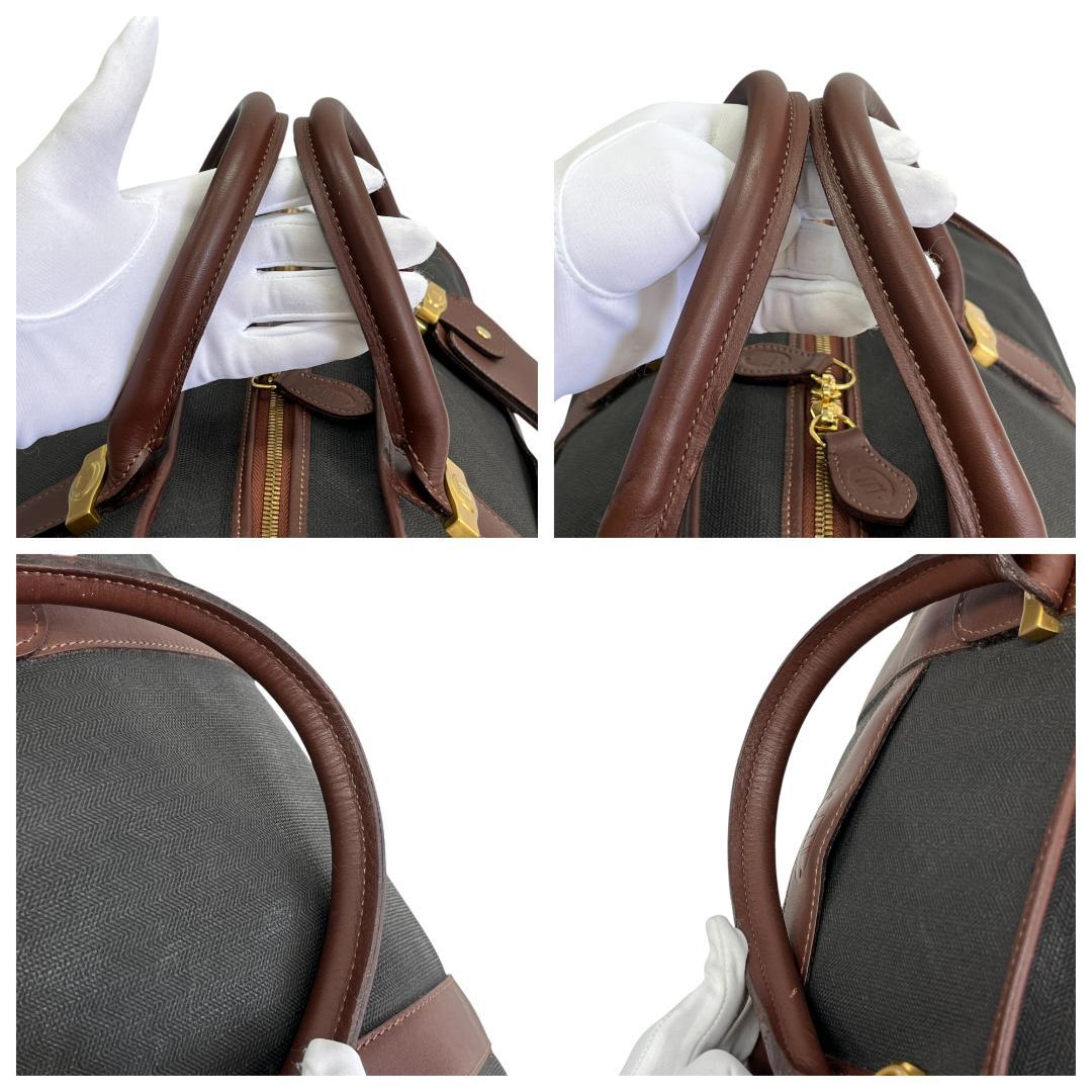 美品 ダンヒル ボストンバッグ ブラウン ゴールド金具 大容量 旅行バッグ