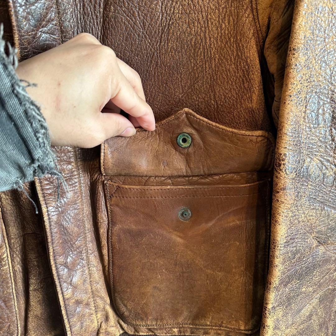 40's 米軍実物 USAAF A-2 レザー フライトジャケット ヴィンテージ