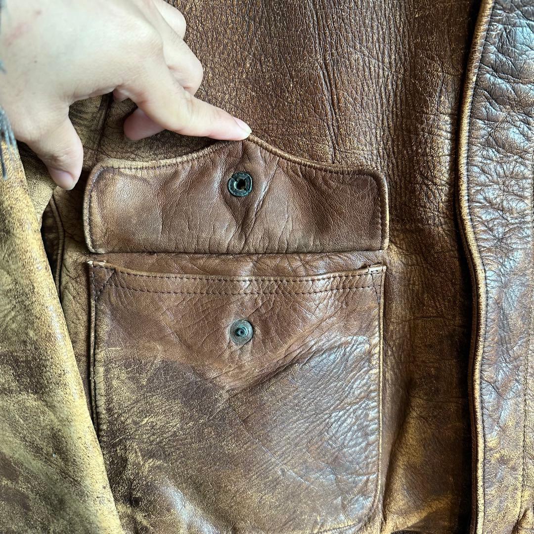 40's 米軍実物 USAAF A-2 レザー フライトジャケット ヴィンテージ