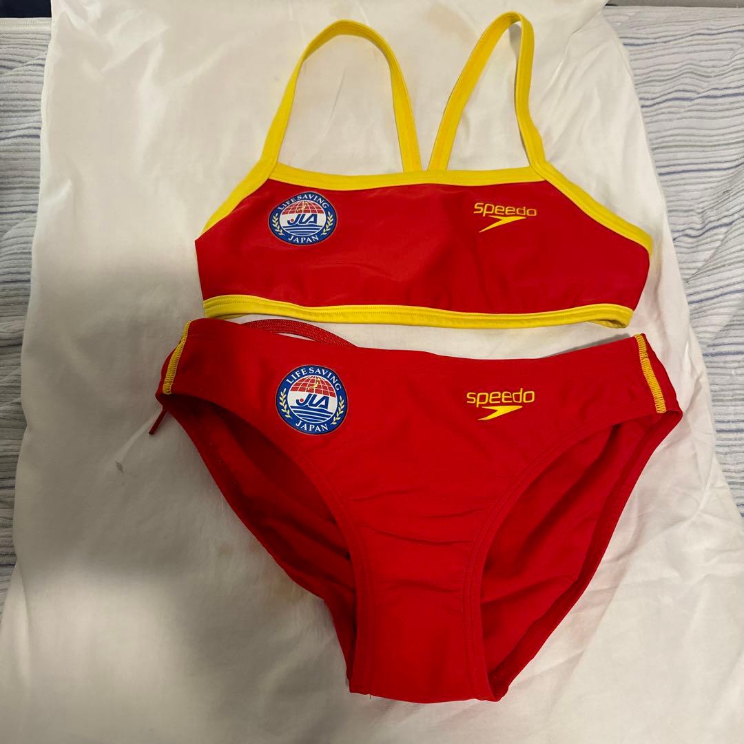 m*u様 Speedo 水着 赤 Lifesaving Japan