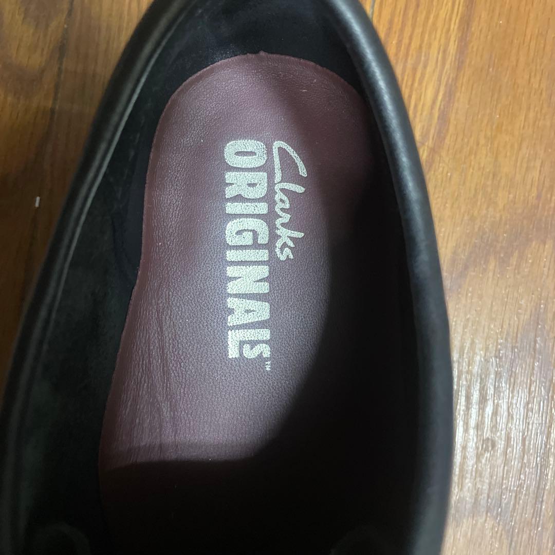 クラークス　ワラビー　オールレザー　ブラック