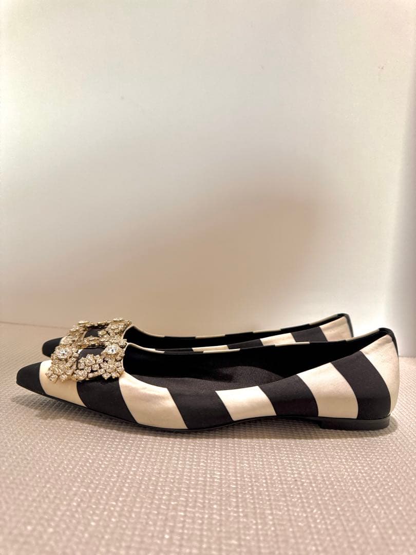 Roger Vivier ストライプ フラットシューズ