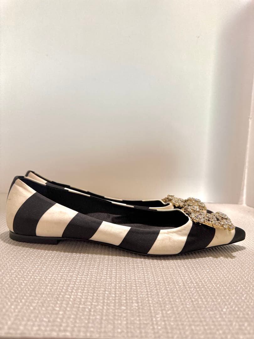 Roger Vivier ストライプ フラットシューズ